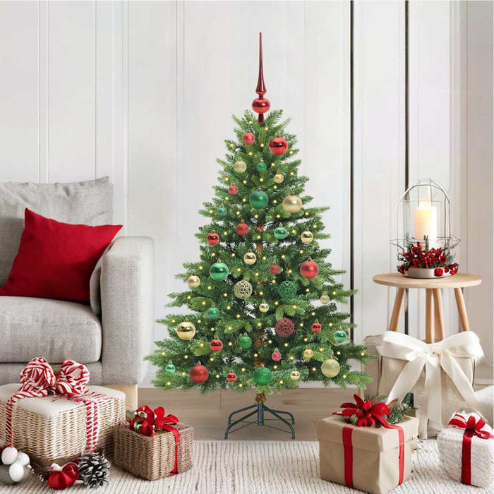 Albero di Natale artificiale con 150 LED Verde 120 cm PE e PVC 3397531