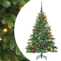 Albero di Natale artificiale con 150 LED Verde 120 cm PE e PVC 3397531