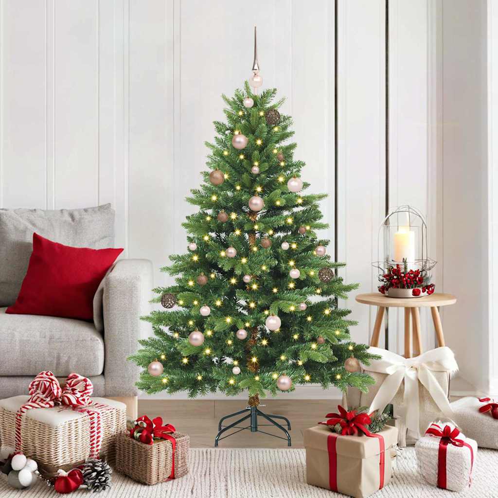 Albero di Natale artificiale con 150 LED Verde 150 cm PE e PVC 3397534