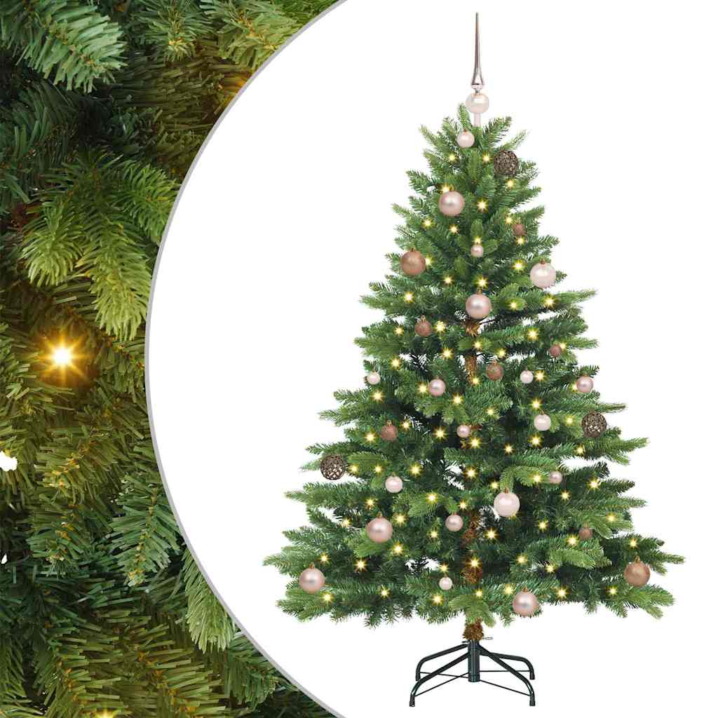 Albero di Natale artificiale con 150 LED Verde 150 cm PE e PVC 3397534