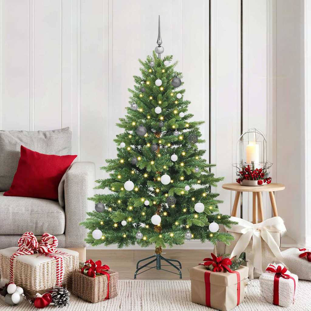 Albero di Natale artificiale con 150 LED Verde 150 cm PE e PVC 3397535