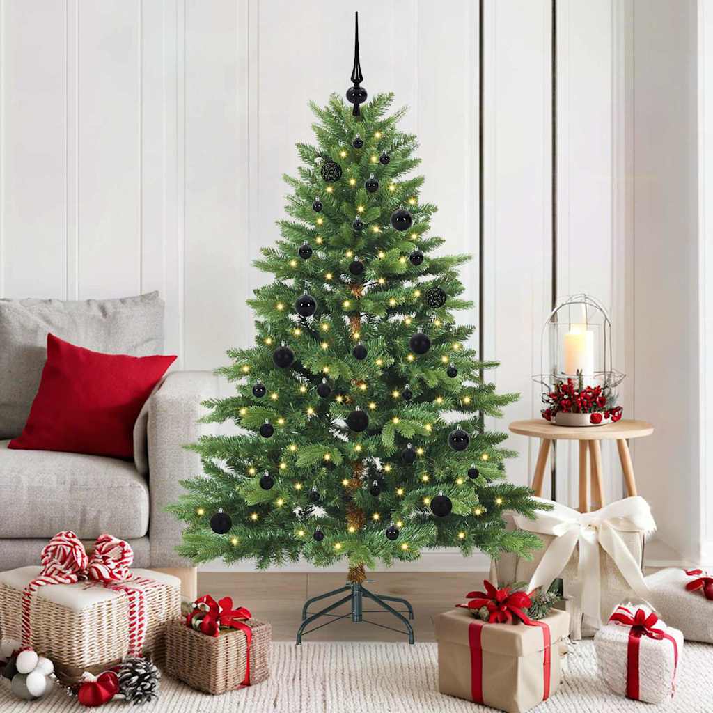 Albero di Natale artificiale con 150 LED Verde 150 cm PE e PVC 3397537