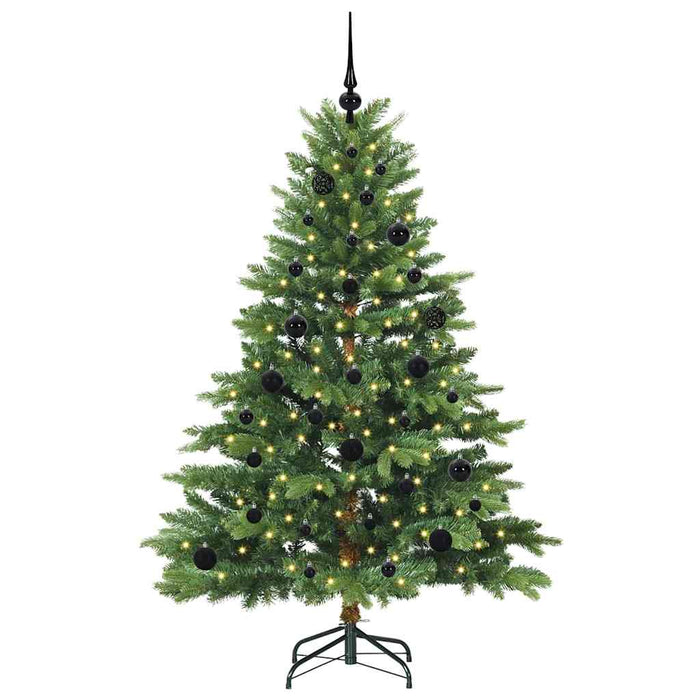 Albero di Natale Artificiale-Albero Natalizio con 150 LED Verde 150 cm PE e PVC 232267