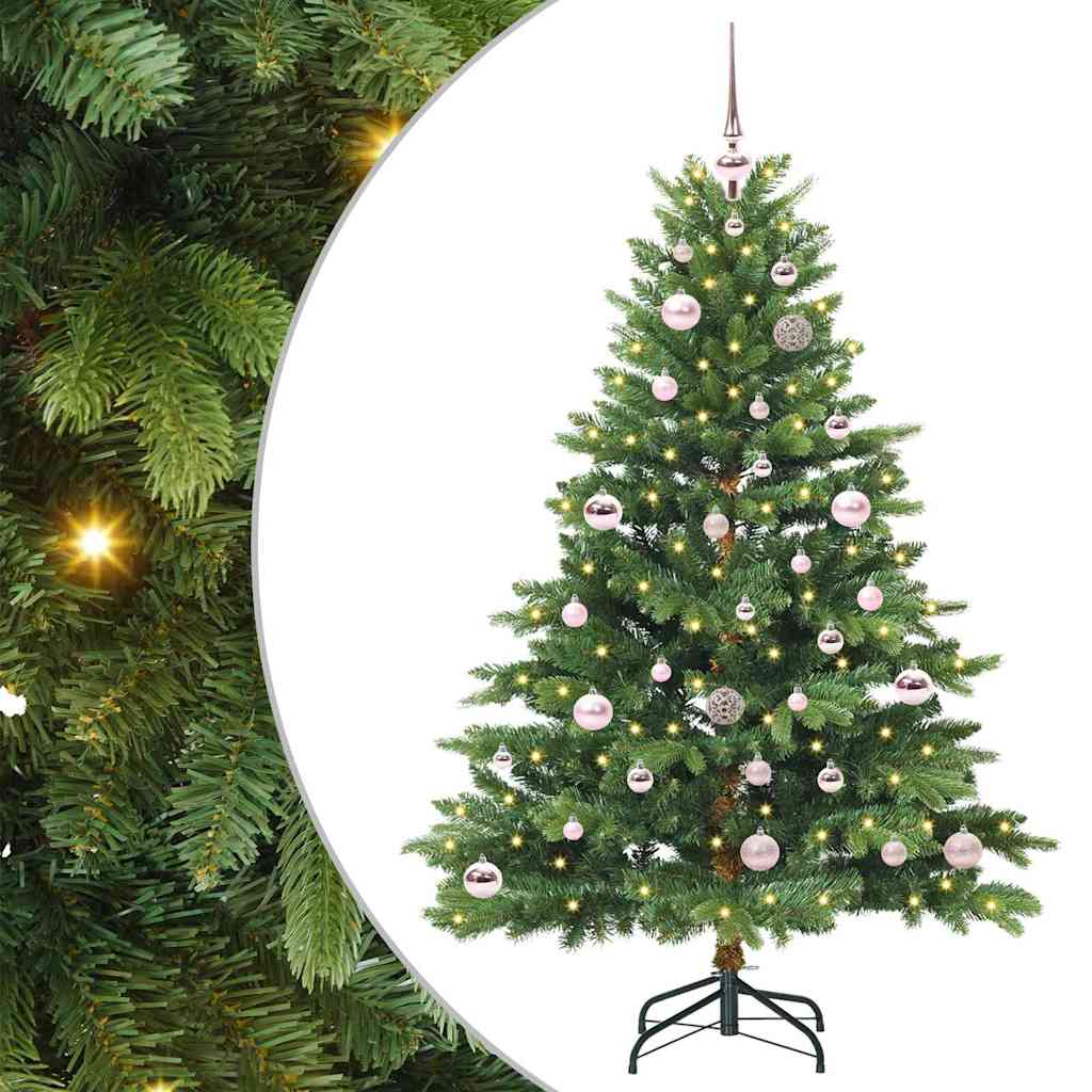Albero di Natale artificiale con 150 LED Verde 150 cm PE e PVC 3397538