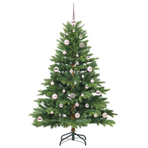 Albero di Natale Artificiale-Albero Natalizio con 150 LED Verde 150 cm PE e PVC 771178