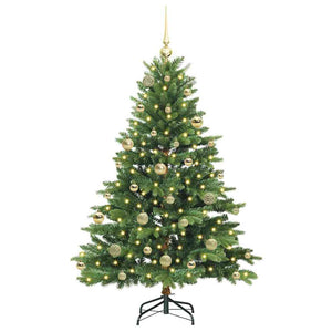 Albero di Natale artificiale con 150 LED Verde 150 cm PE e PVC 3397540