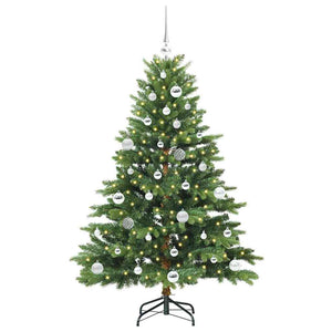 Albero di Natale artificiale con 150 LED Verde 150 cm PE e PVC 3397541