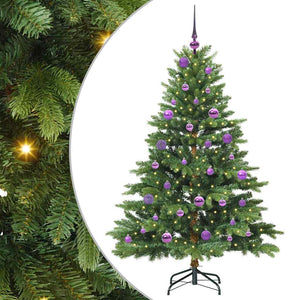 Albero di Natale artificiale con 150 LED Verde 150 cm PE e PVC 3397542