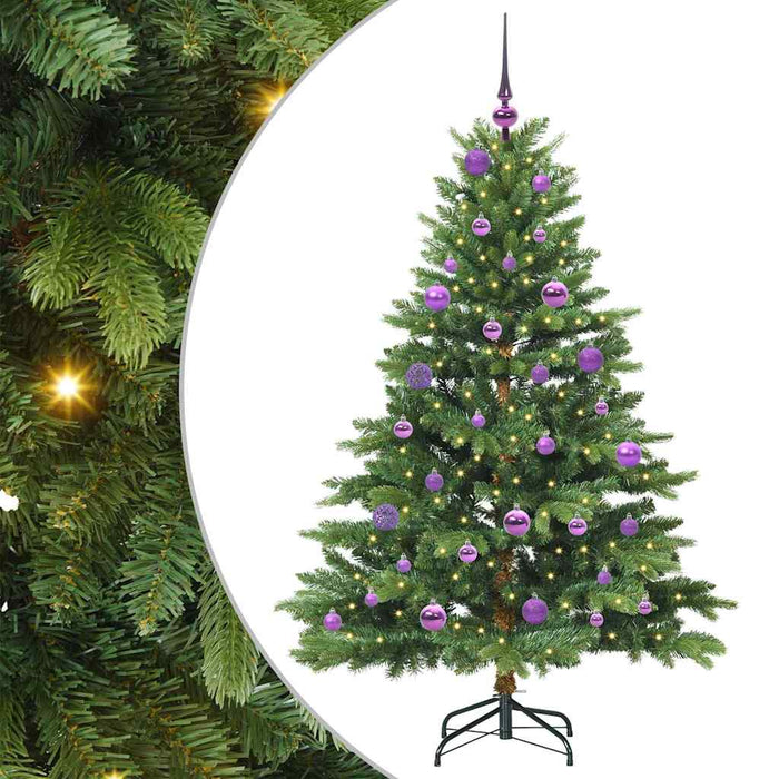 Albero di Natale artificiale con 150 LED Verde 150 cm PE e PVC 3397542
