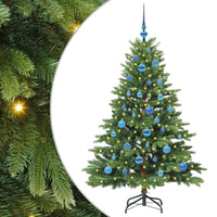 Albero di Natale Artificiale-Albero Natalizio con 150 LED Verde 150 cm PE e PVC 638524