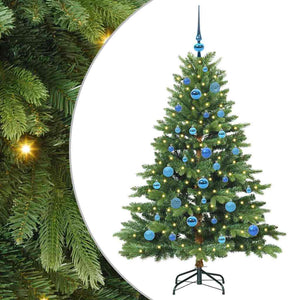 Albero di Natale Artificiale-Albero Natalizio con 150 LED Verde 150 cm PE e PVC 638524