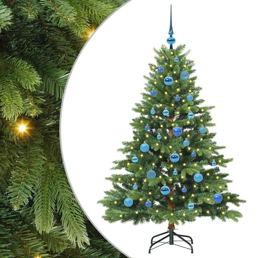 Albero di Natale artificiale con 150 LED Verde 150 cm PE e PVC 3397543