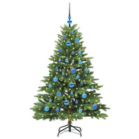 Albero di Natale Artificiale-Albero Natalizio con 150 LED Verde 150 cm PE e PVC 638524