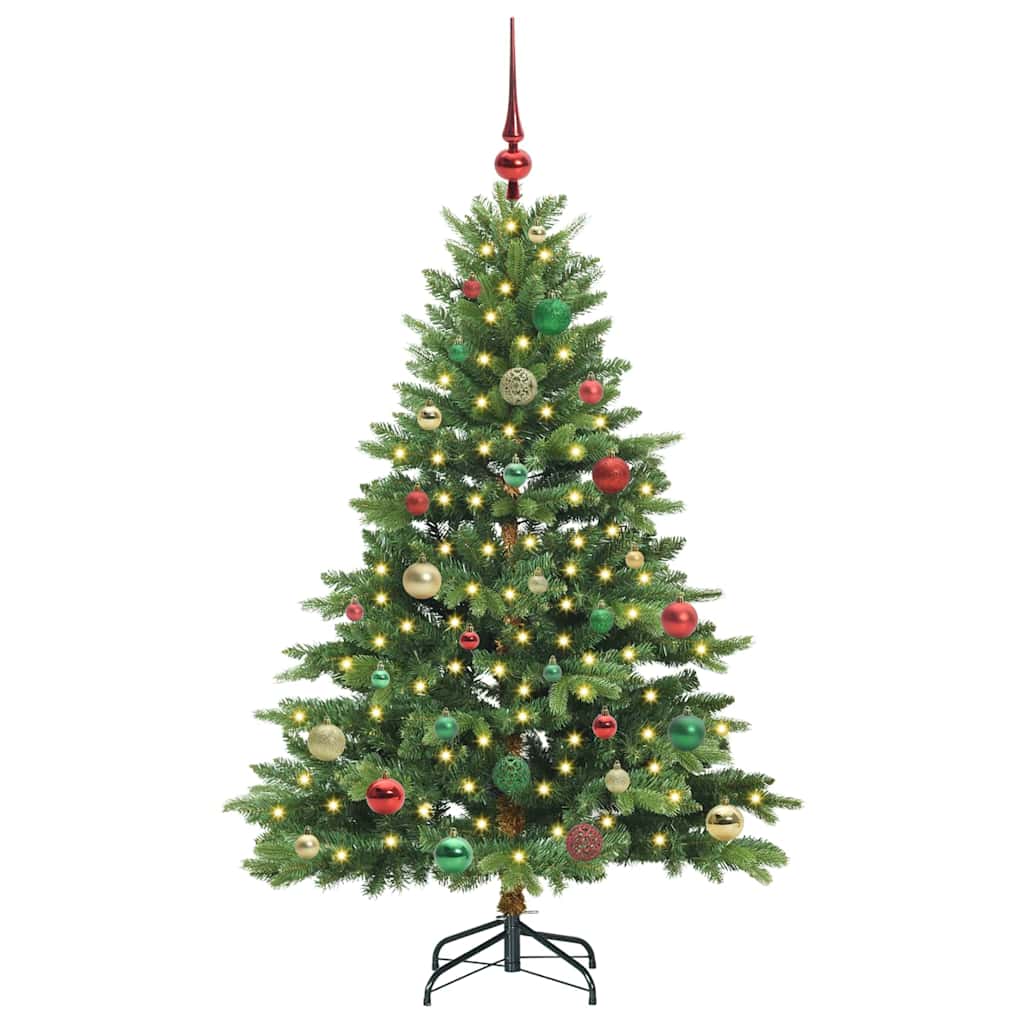 Albero di Natale artificiale con 150 LED Verde 150 cm PE e PVC 3397544