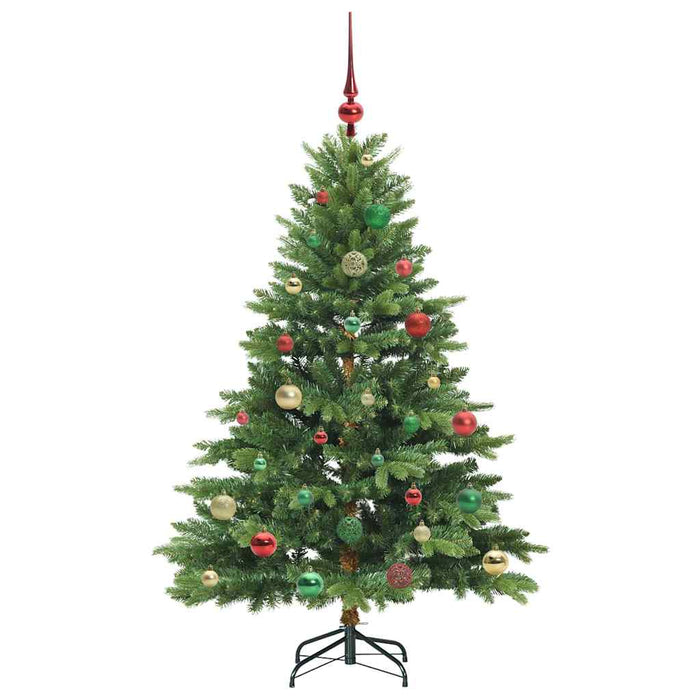 Albero di Natale Artificiale-Albero Natalizio con 150 LED Verde 150 cm PE e PVC 264704