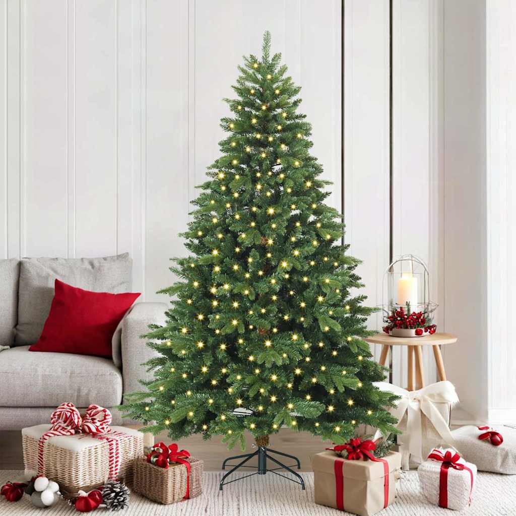 Albero di Natale artificiale con 300 LED Verde 180 cm PE e PVC 3397545