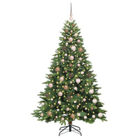 Albero di Natale artificiale con 300 LED Verde 180 cm PE e PVC 3397547