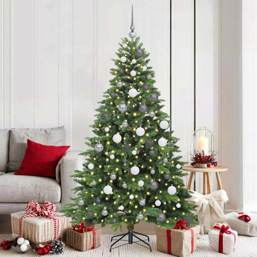 Albero di Natale artificiale con 300 LED Verde 180 cm PE e PVC 3397548