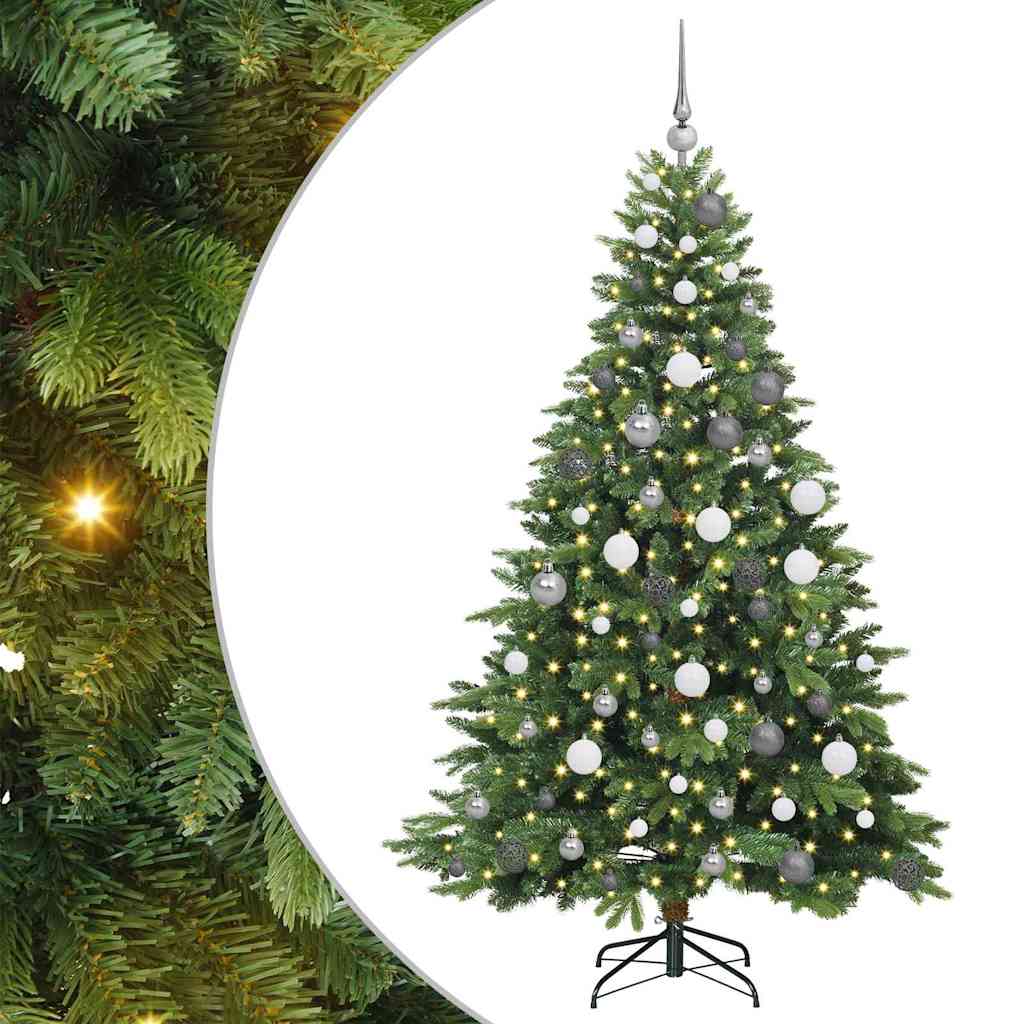 Albero di Natale artificiale con 300 LED Verde 180 cm PE e PVC 3397548