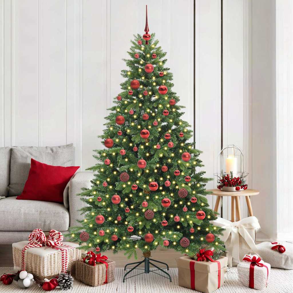 Albero di Natale artificiale con 300 LED Verde 180 cm PE e PVC 3397549