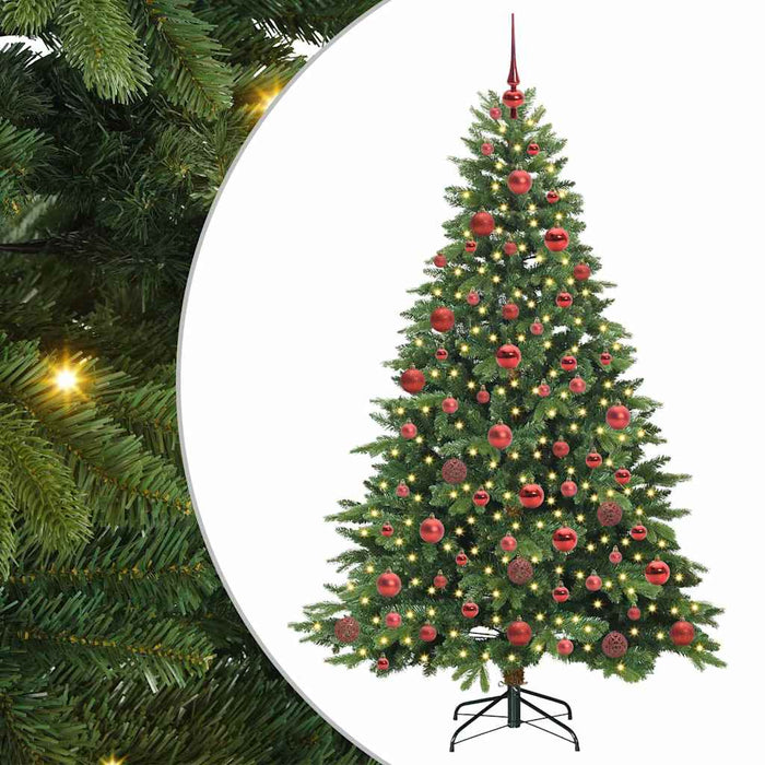 Albero di Natale artificiale con 300 LED Verde 180 cm PE e PVC 3397549