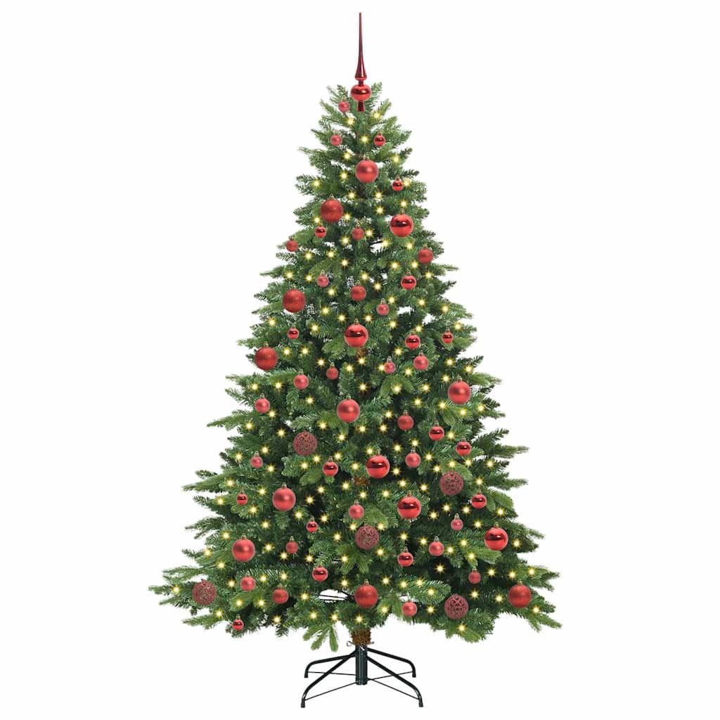 Albero di Natale artificiale con 300 LED Verde 180 cm PE e PVC 3397549