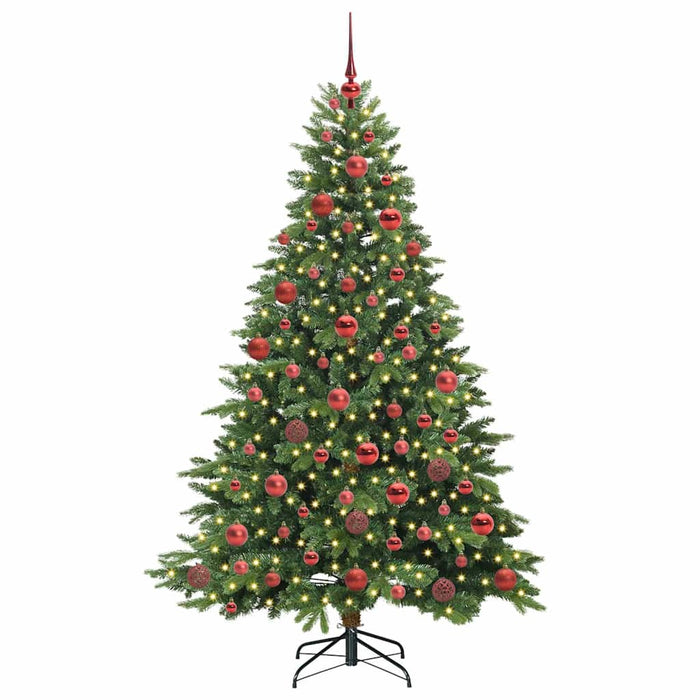Albero di Natale artificiale con 300 LED Verde 180 cm PE e PVC 3397549