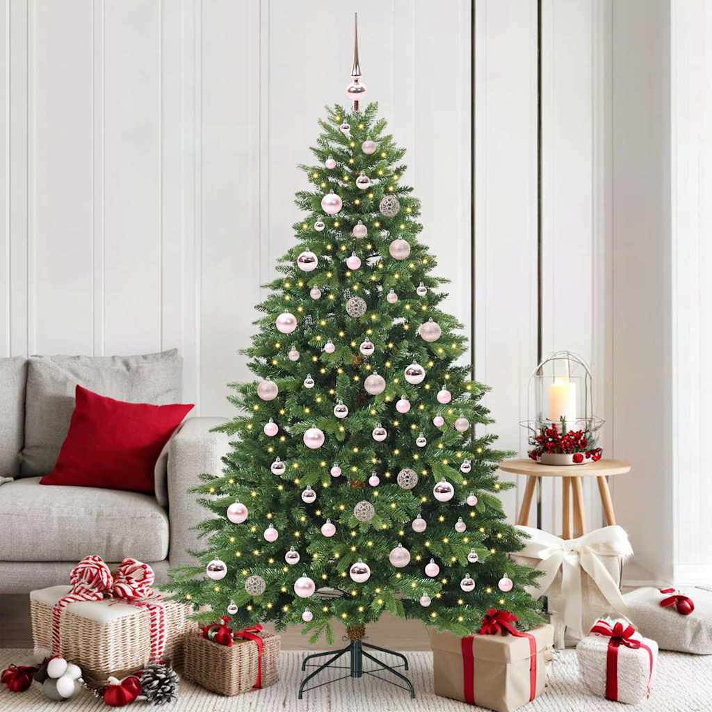Albero di Natale artificiale con 300 LED Verde 180 cm PE e PVC 3397551