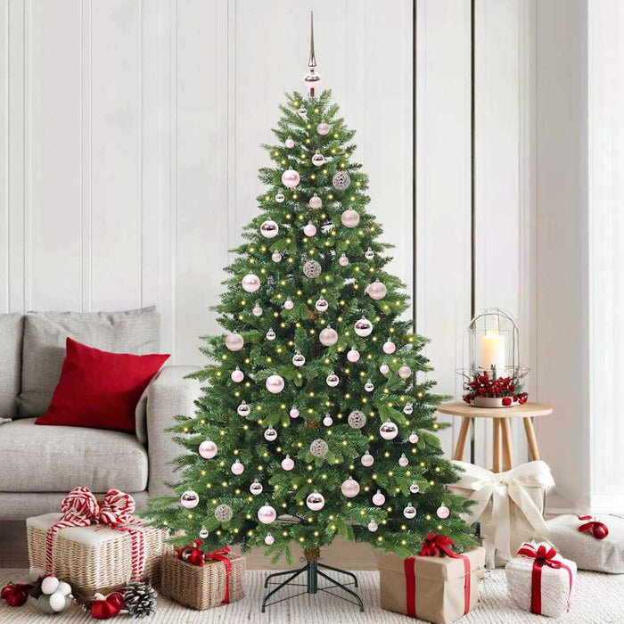 Albero di Natale artificiale con 300 LED Verde 180 cm PE e PVC 3397551