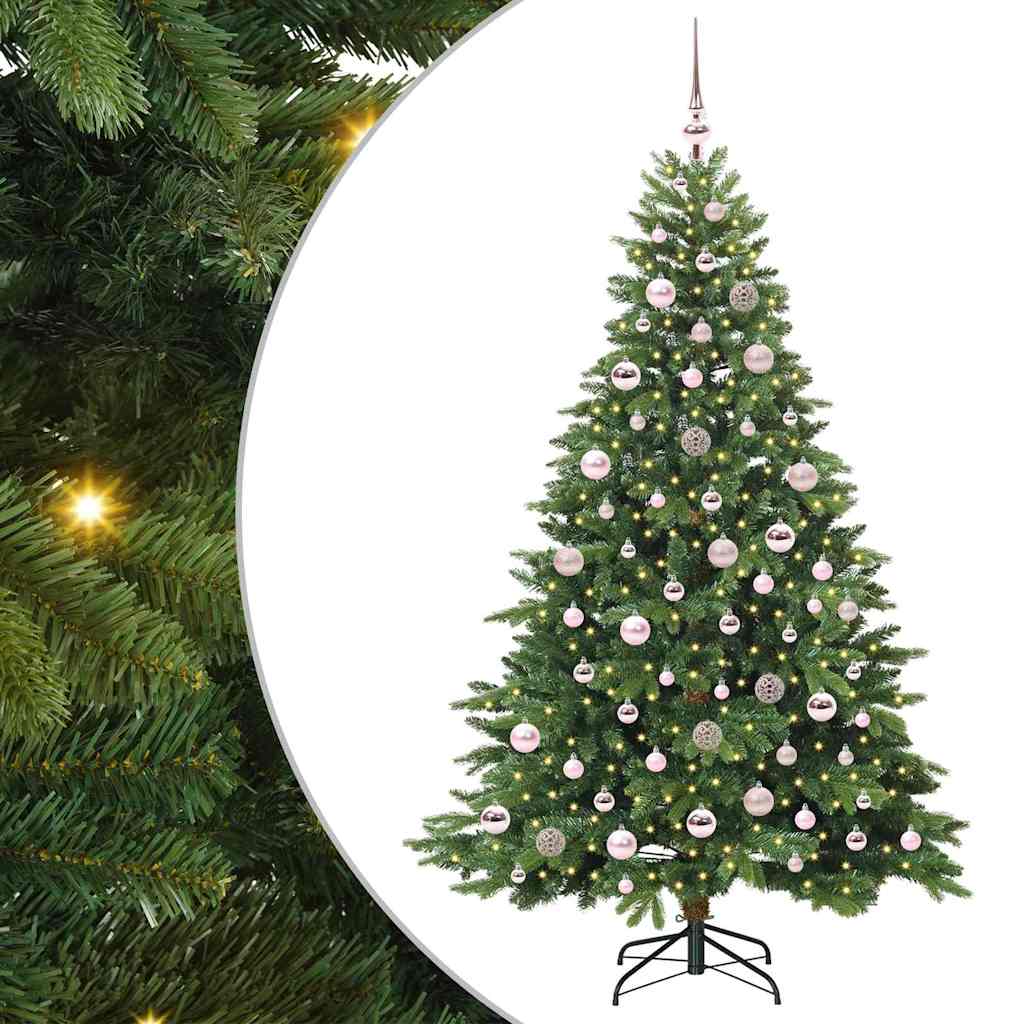 Albero di Natale artificiale con 300 LED Verde 180 cm PE e PVC 3397551