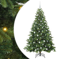 Albero di Natale Artificiale-Albero Natalizio con 300 LED Verde 180 cm PE e PVC 952536