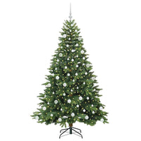 Albero di Natale Artificiale-Albero Natalizio con 300 LED Verde 180 cm PE e PVC 952536