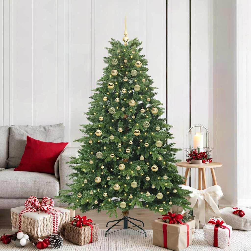 Albero di Natale artificiale con 300 LED Verde 180 cm PE e PVC 3397553