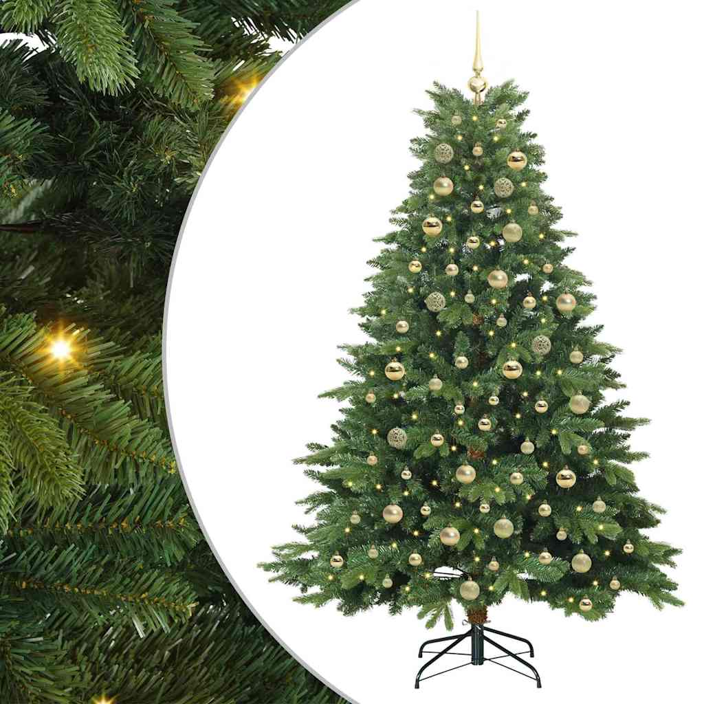 Albero di Natale artificiale con 300 LED Verde 180 cm PE e PVC 3397553