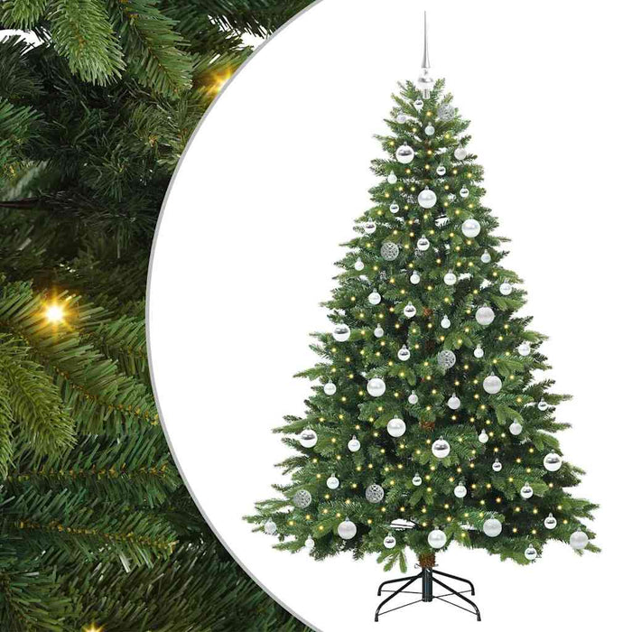 Albero di Natale artificiale con 300 LED Verde 180 cm PE e PVC 3397554