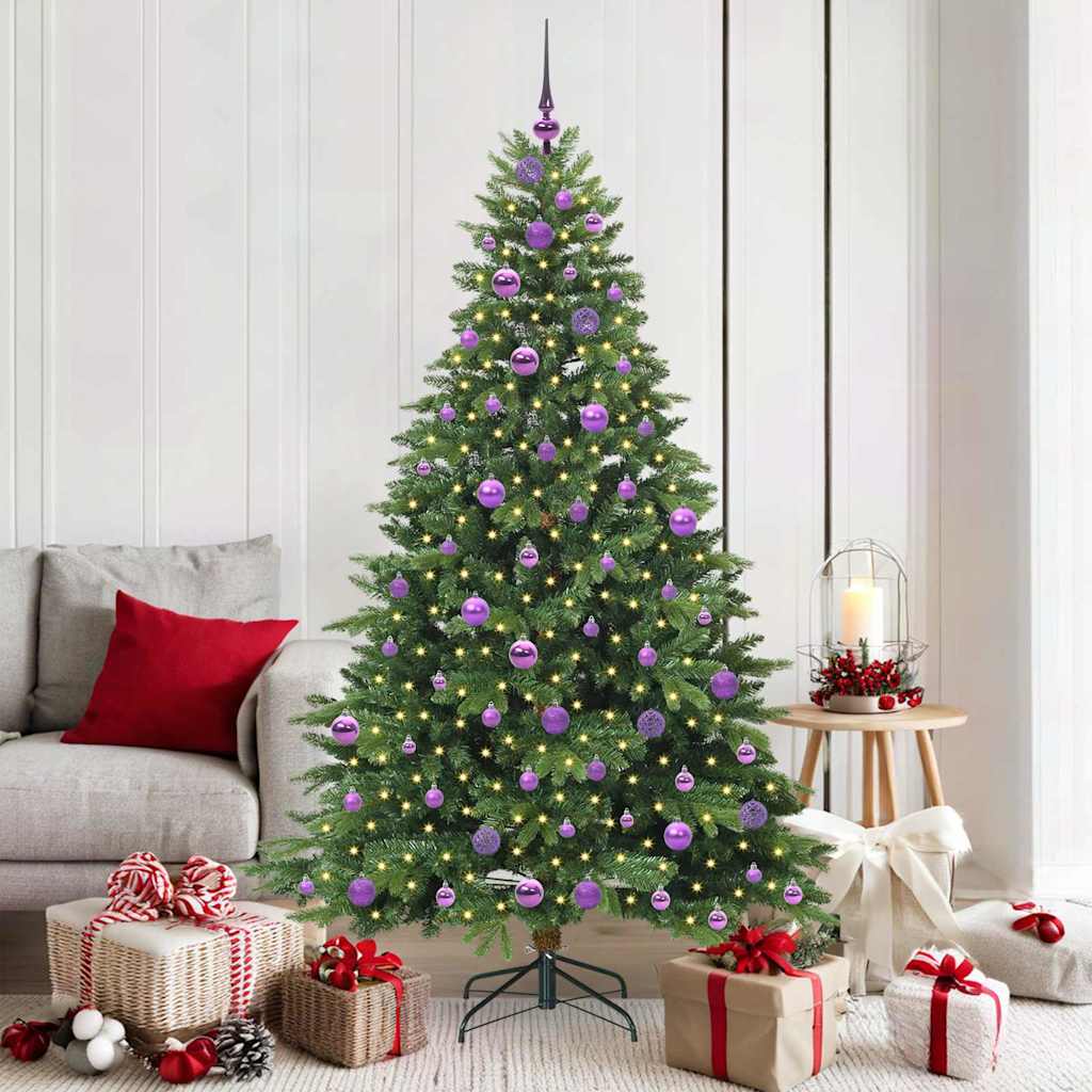 Albero di Natale artificiale con 300 LED Verde 180 cm PE e PVC 3397555