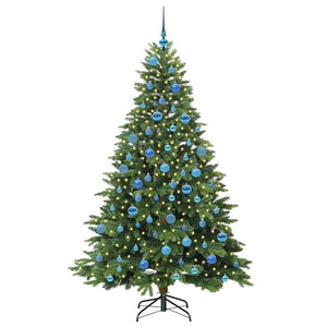 Albero di Natale artificiale con 300 LED Verde 180 cm PE e PVC 3397556