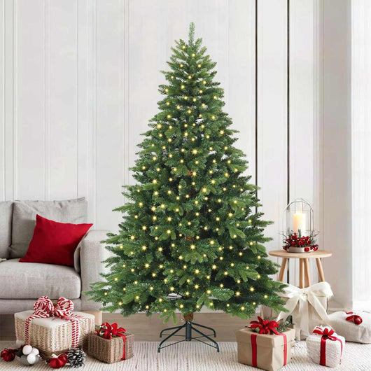 Albero di Natale artificiale con 300 LED Verde 210 cm PE e PVC 3397558