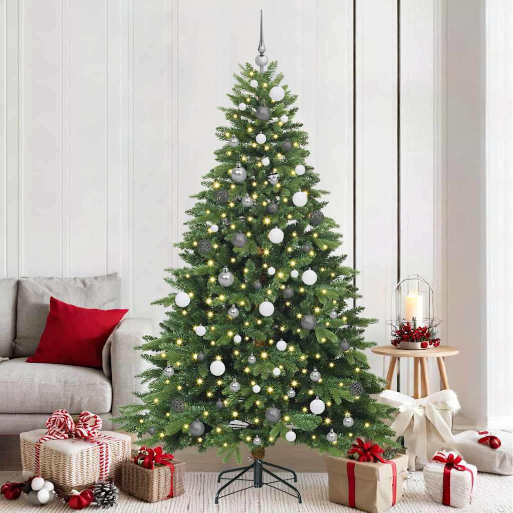 Albero di Natale artificiale con 300 LED Verde 210 cm PE e PVC 3397561