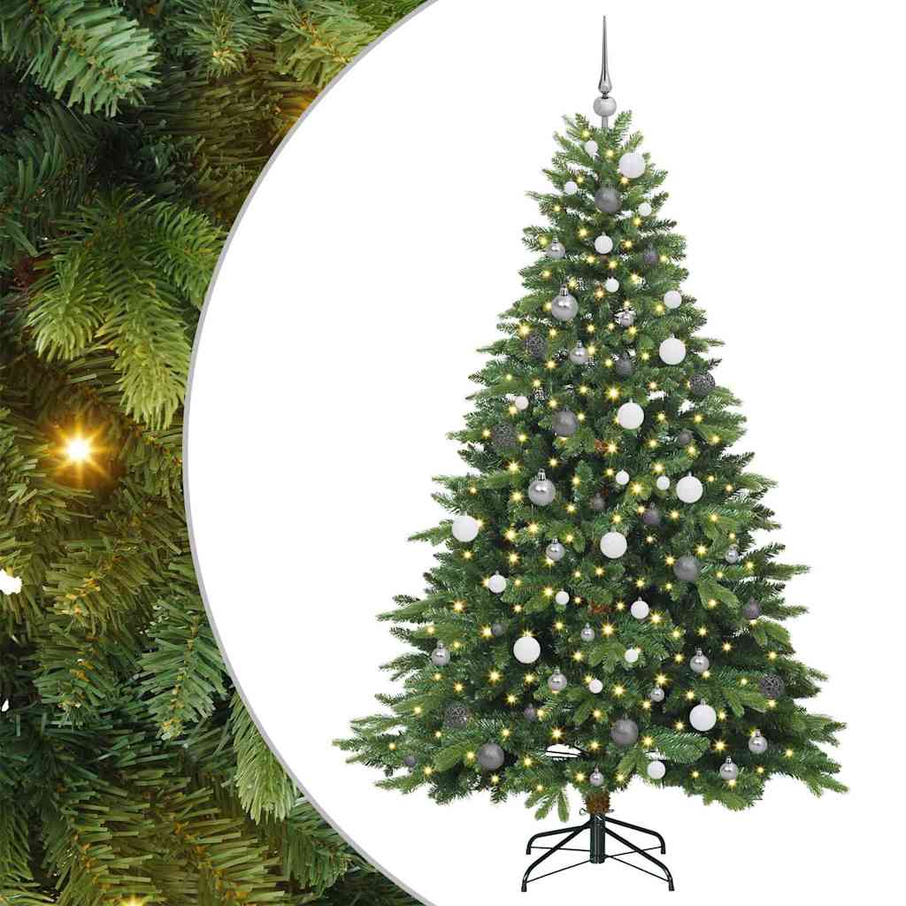 Albero di Natale artificiale con 300 LED Verde 210 cm PE e PVC 3397561