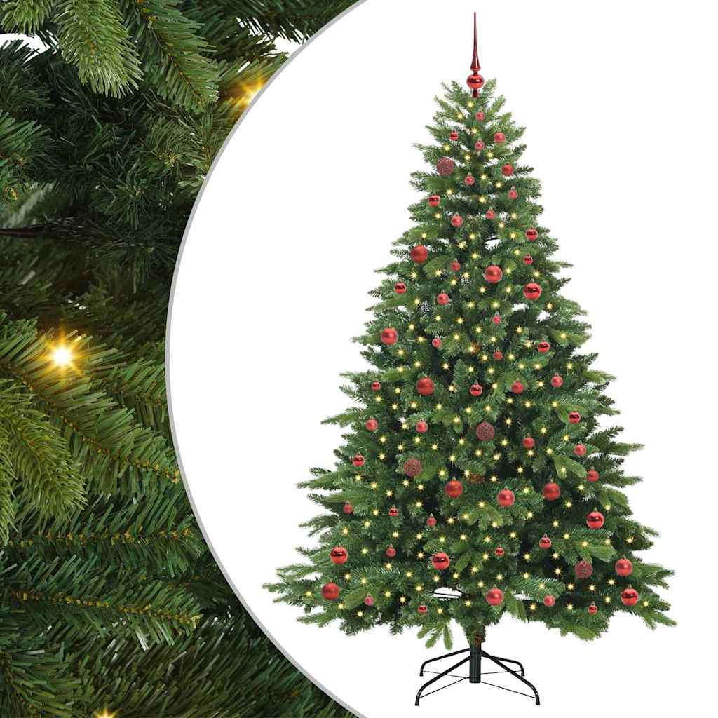 Albero di Natale artificiale con 300 LED Verde 210 cm PE e PVC 3397562