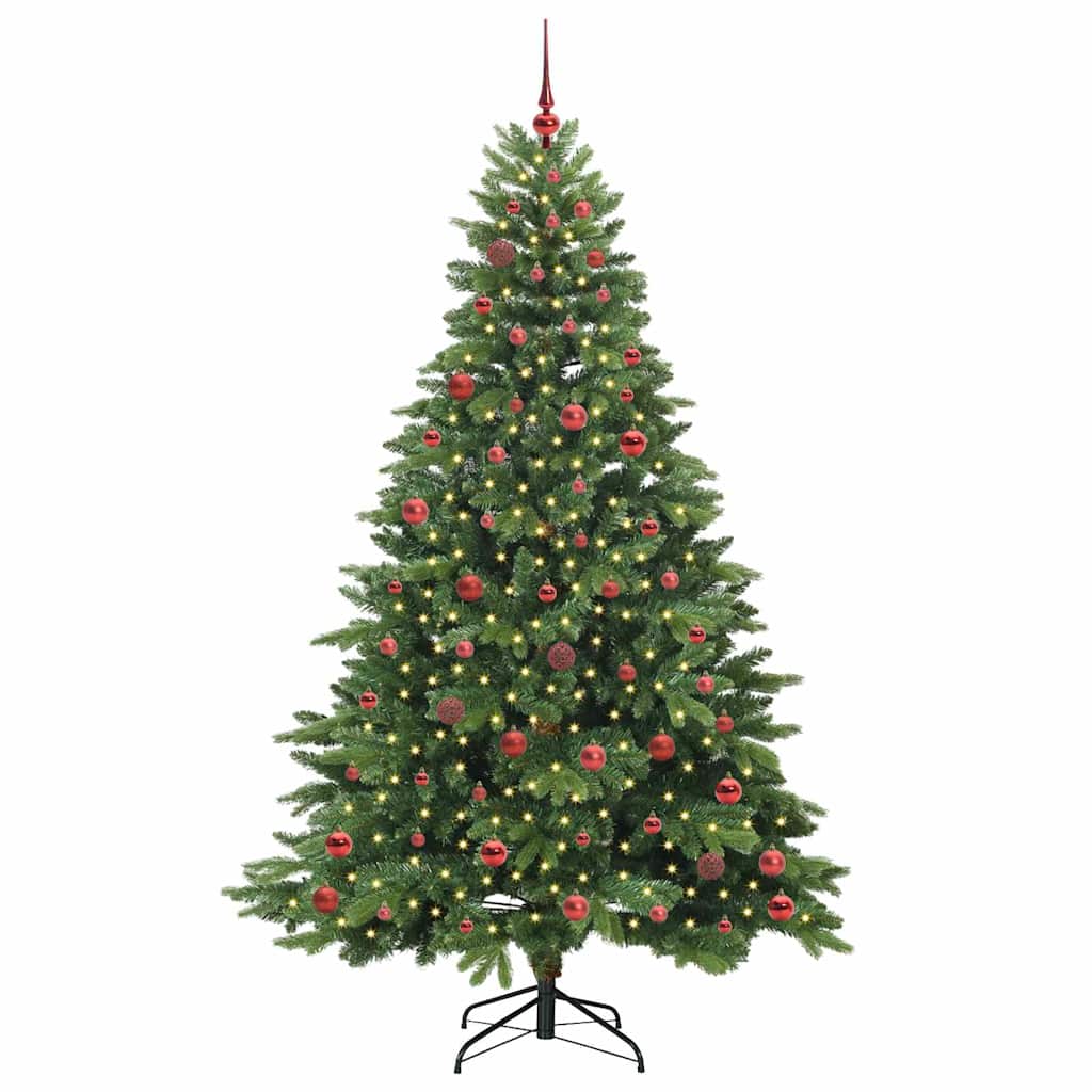 Albero di Natale artificiale con 300 LED Verde 210 cm PE e PVC 3397562