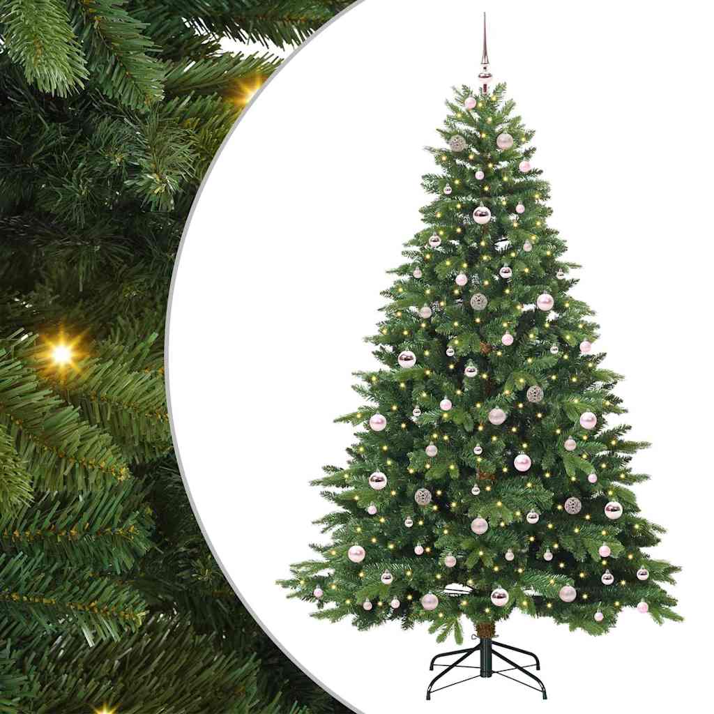 Albero di Natale artificiale con 300 LED Verde 210 cm PE e PVC 3397564