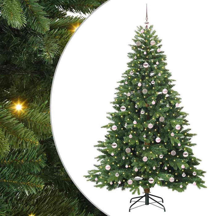 Albero di Natale artificiale con 300 LED Verde 210 cm PE e PVC 3397564