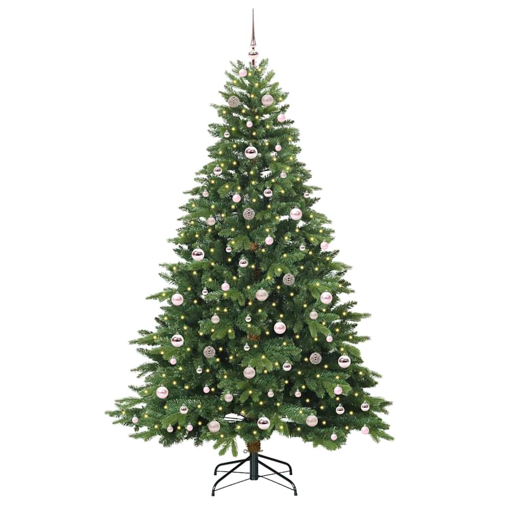 Albero di Natale artificiale con 300 LED Verde 210 cm PE e PVC 3397564