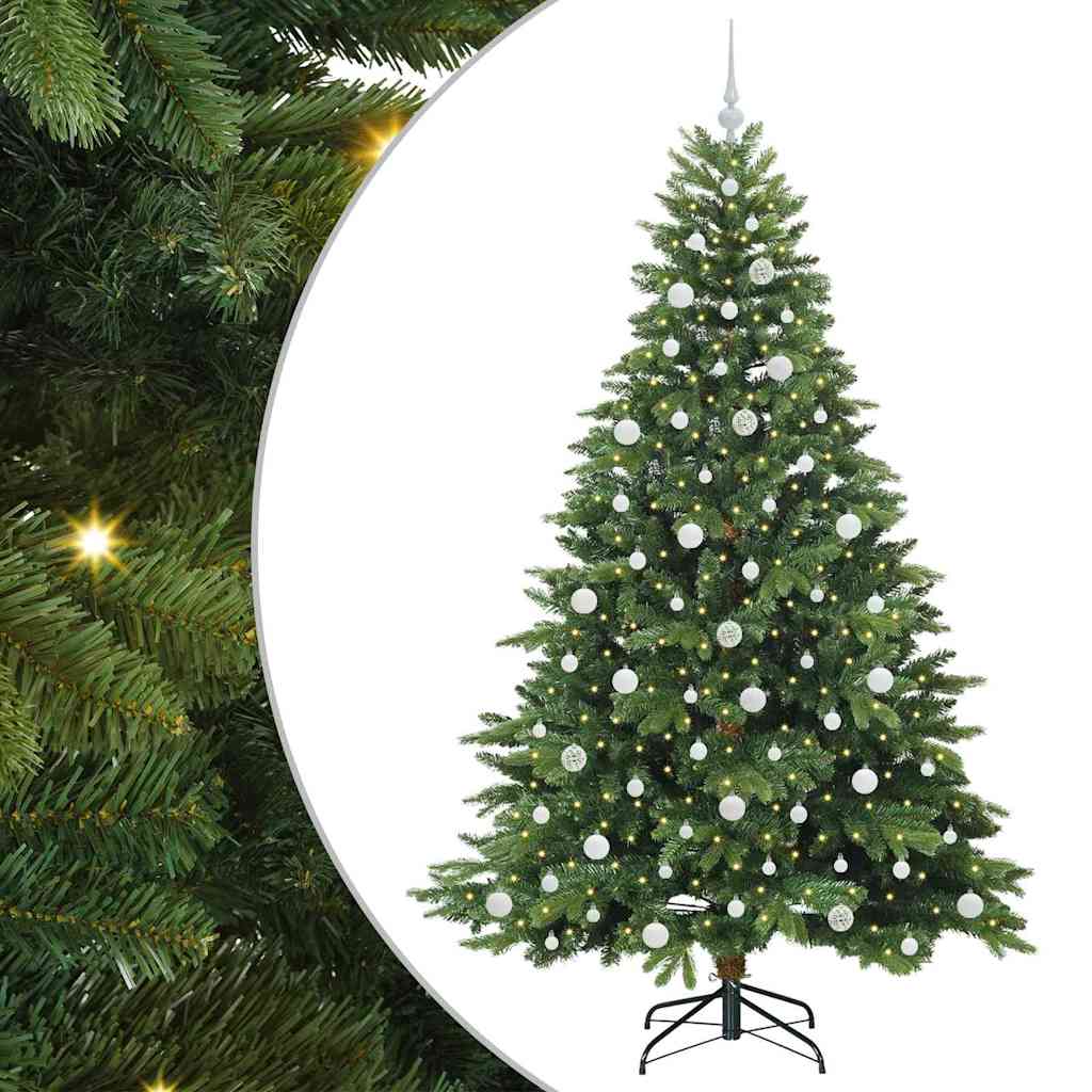 Albero di Natale artificiale con 300 LED Verde 210 cm PE e PVC 3397565