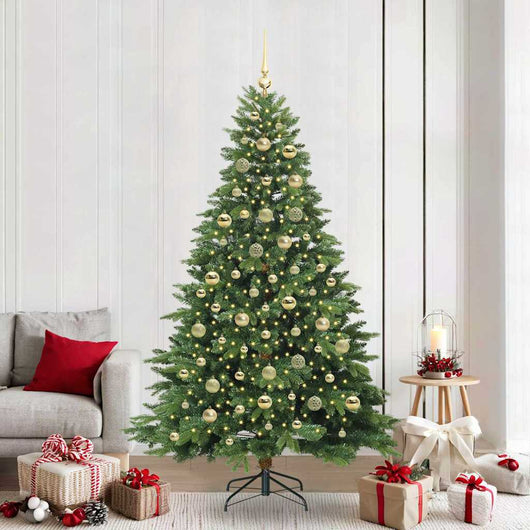 Albero di Natale artificiale con 300 LED Verde 210 cm PE e PVC 3397566