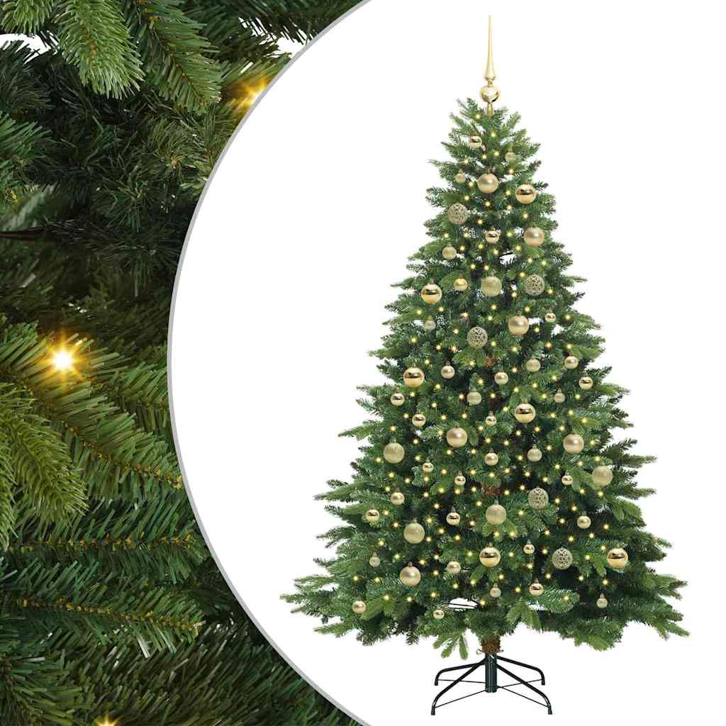 Albero di Natale artificiale con 300 LED Verde 210 cm PE e PVC 3397566