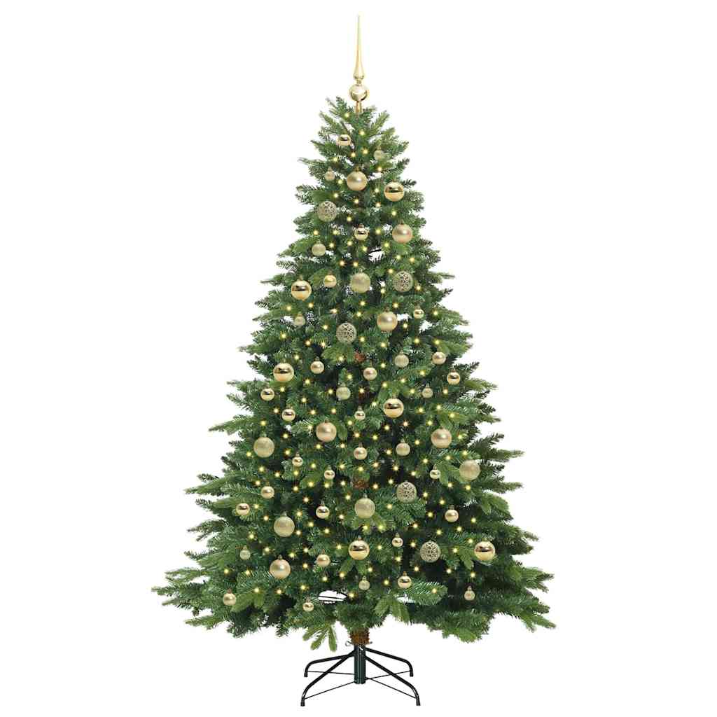 Albero di Natale artificiale con 300 LED Verde 210 cm PE e PVC 3397566