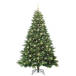 Albero di Natale artificiale con 300 LED Verde 210 cm PE e PVC 3397566
